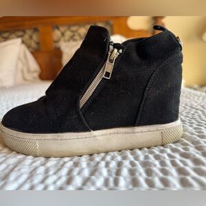 Steve Madden Black High-Top Sneakers with Zipper